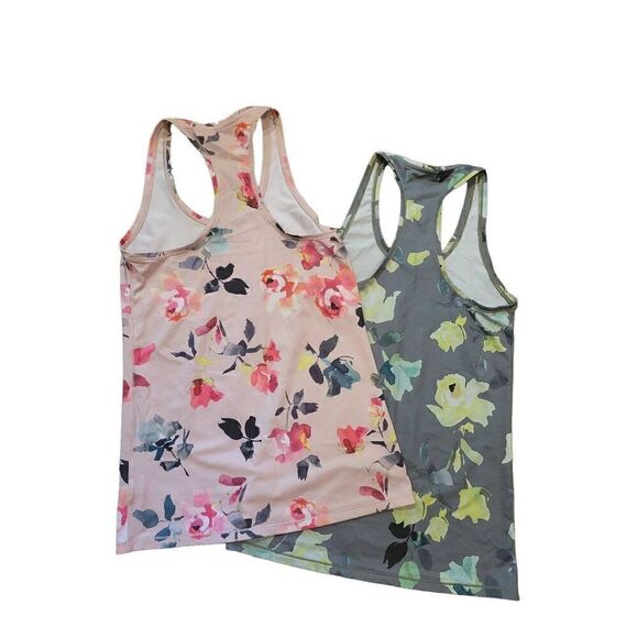 Athleta Tanktops Women's XS Racerback Athletic Running Floral Print - Picture 2 of 3